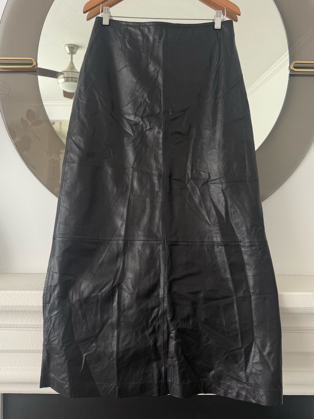 WILSONs LEATHER Pelle Studio Black Midi Skirt